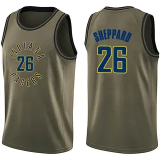 Indiana Pacers Men's Ben Sheppard Green Swingman Salute to Service Jersey