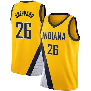 Indiana Pacers Men's Ben Sheppard Yellow Swingman 2019/20 Jersey - Statement Edition