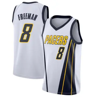 Indiana Pacers Men's Enrique Freeman White Swingman 2018/19 Jersey - Earned Edition