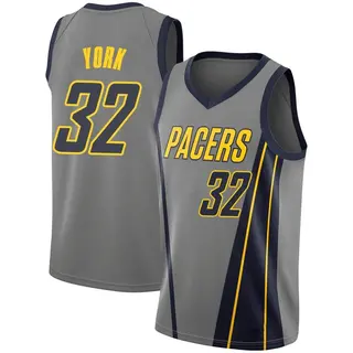 Indiana Pacers Men's Gabe York Gray Swingman 2018/19 Jersey - City Edition