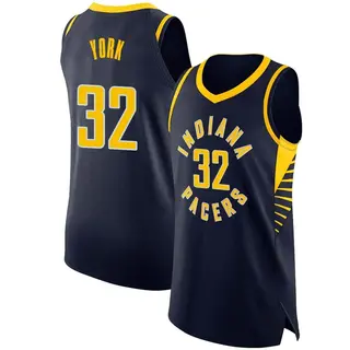 Indiana Pacers Men's Gabe York Navy Authentic Jersey - Icon Edition