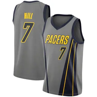 Indiana Pacers Men's George Hill Gray Swingman 2018/19 Jersey - City Edition