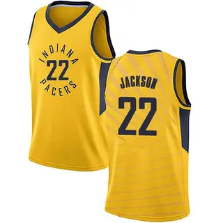 Indiana Pacers Men's Isaiah Jackson Gold Swingman Jersey - Statement Edition