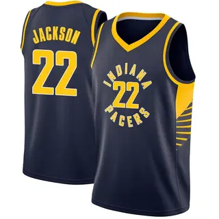 Indiana Pacers Men's Isaiah Jackson Navy Swingman Jersey - Icon Edition