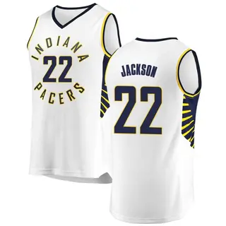 Indiana Pacers Men's Isaiah Jackson White Fast Break Jersey - Association Edition