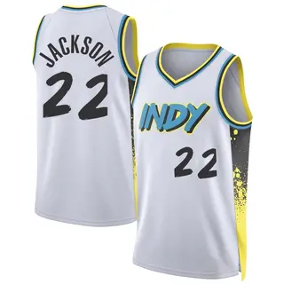 Indiana Pacers Men's Isaiah Jackson White Swingman 2024/25 City Edition Jersey