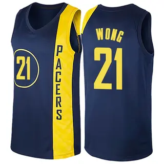 Indiana Pacers Men's Isaiah Wong Navy Blue Swingman Jersey - City Edition