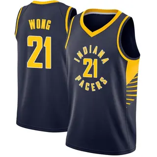 Indiana Pacers Men's Isaiah Wong Navy Swingman Jersey - Icon Edition