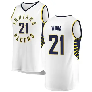 Indiana Pacers Men's Isaiah Wong White Fast Break Jersey - Association Edition