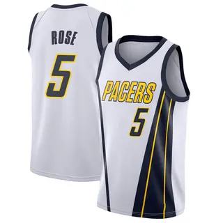 Indiana Pacers Men's Jalen Rose White Swingman 2018/19 Jersey - Earned Edition