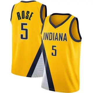 Indiana Pacers Men's Jalen Rose Yellow Swingman 2019/20 Jersey - Statement Edition