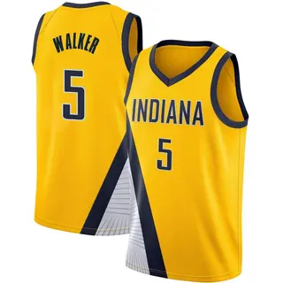 Indiana Pacers Men's Jarace Walker Yellow Swingman 2019/20 Jersey - Statement Edition