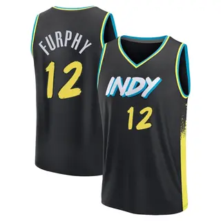 Indiana Pacers Men's Johnny Furphy Black Fast Break 2023/24 City Edition Jersey