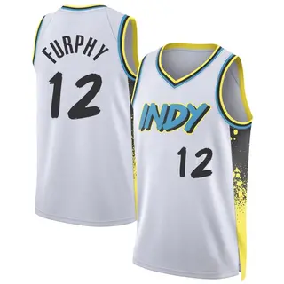 Indiana Pacers Men's Johnny Furphy White Swingman 2024/25 City Edition Jersey