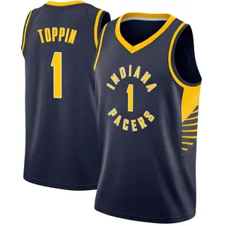 Indiana Pacers Men's Obi Toppin Navy Swingman Jersey - Icon Edition