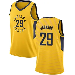 Indiana Pacers Men's Quenton Jackson Gold Swingman Jersey - Statement Edition