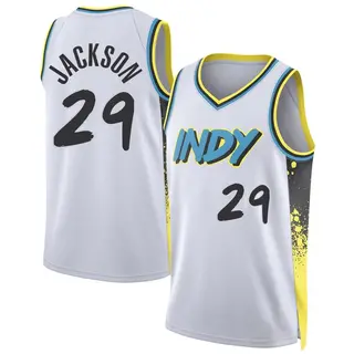 Indiana Pacers Men's Quenton Jackson White Swingman 2024/25 City Edition Jersey