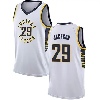 Indiana Pacers Men's Quenton Jackson White Swingman Jersey - Association Edition