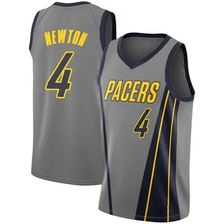 Indiana Pacers Men's Tristen Newton Gray Swingman 2018/19 Jersey - City Edition