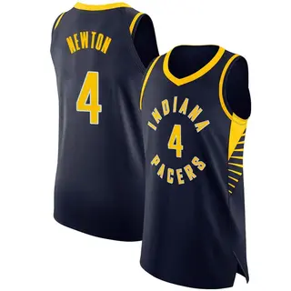 Indiana Pacers Men's Tristen Newton Navy Authentic Jersey - Icon Edition