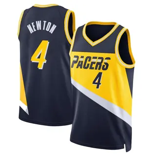 Indiana Pacers Men's Tristen Newton Navy Swingman 2021/22 City Edition Jersey