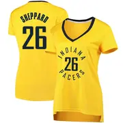 Indiana Pacers Women's Ben Sheppard Gold Fast Break Jersey - Statement Edition