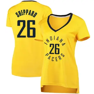 Indiana Pacers Women's Ben Sheppard Gold Fast Break Jersey - Statement Edition