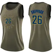 Indiana Pacers Women's Ben Sheppard Green Swingman Salute to Service Jersey