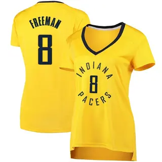 Indiana Pacers Women's Enrique Freeman Gold Fast Break Jersey - Statement Edition