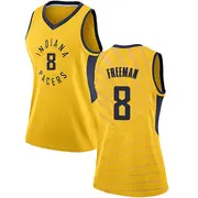 Indiana Pacers Women's Enrique Freeman Gold Swingman Jersey - Statement Edition