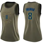 Indiana Pacers Women's Enrique Freeman Green Swingman Salute to Service Jersey