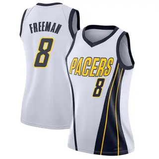 Indiana Pacers Women's Enrique Freeman White Swingman 2018/19 Jersey - Earned Edition