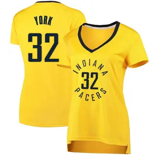 Indiana Pacers Women's Gabe York Gold Fast Break Jersey - Statement Edition