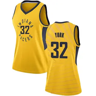 Indiana Pacers Women's Gabe York Gold Swingman Jersey - Statement Edition