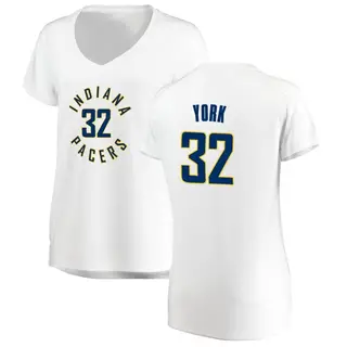 Indiana Pacers Women's Gabe York White Fast Break Jersey - Association Edition