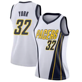 Indiana Pacers Women's Gabe York White Swingman 2018/19 Jersey - Earned Edition