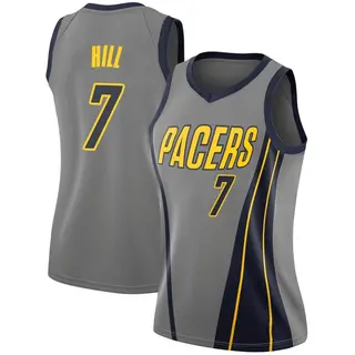 Indiana Pacers Women's George Hill Gray Swingman 2018/19 Jersey - City Edition