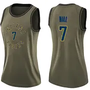 Indiana Pacers Women's George Hill Green Swingman Salute to Service Jersey