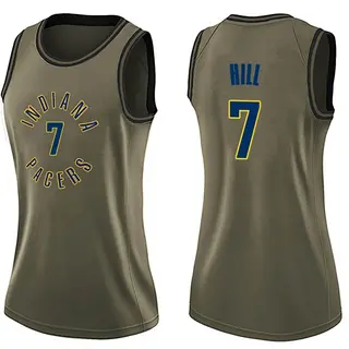 Indiana Pacers Women's George Hill Green Swingman Salute to Service Jersey