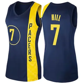 Indiana Pacers Women's George Hill Navy Blue Swingman Jersey - City Edition