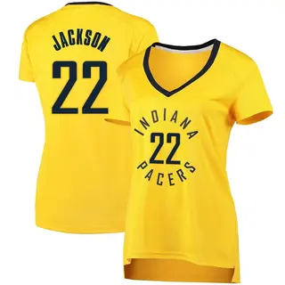 Indiana Pacers Women's Isaiah Jackson Gold Fast Break Jersey - Statement Edition