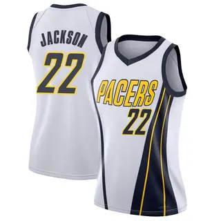 Indiana Pacers Women's Isaiah Jackson White Swingman 2018/19 Jersey - Earned Edition