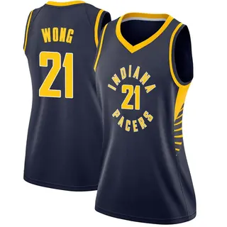 Indiana Pacers Women's Isaiah Wong Navy Swingman Jersey - Icon Edition