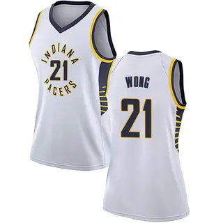 Indiana Pacers Women's Isaiah Wong White Swingman Jersey - Association Edition