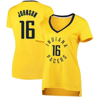 Indiana Pacers Women's James Johnson Gold Fast Break Jersey - Statement Edition