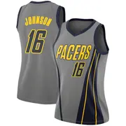 Indiana Pacers Women's James Johnson Gray Swingman 2018/19 Jersey - City Edition