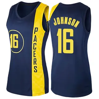 Indiana Pacers Women's James Johnson Navy Blue Swingman Jersey - City Edition