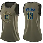 Indiana Pacers Women's James Wiseman Green Swingman Salute to Service Jersey