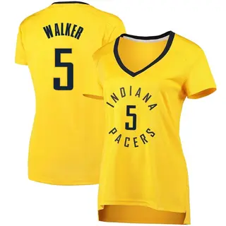 Indiana Pacers Women's Jarace Walker Gold Fast Break Jersey - Statement Edition