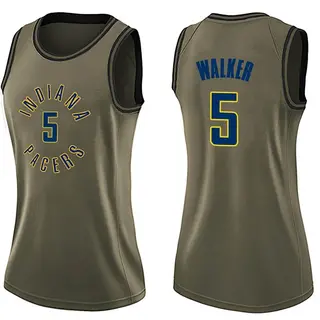 Indiana Pacers Women's Jarace Walker Green Swingman Salute to Service Jersey